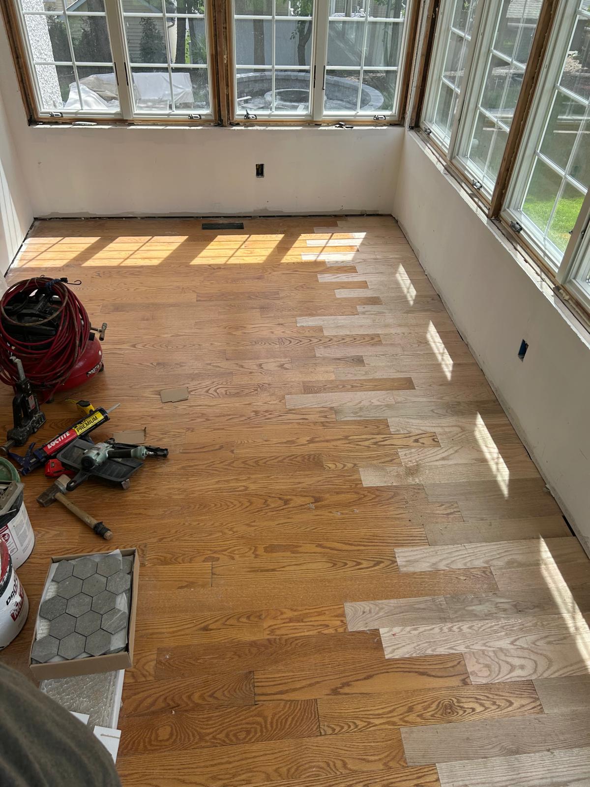 Refinished hardwood floor